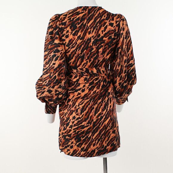 Sandro Lunas Tiger-Print Silk Dress - Picture 4 of 5